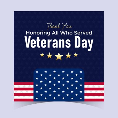 Bayrak Şablonu 'nu sunan her şeyi onurlandıran Gaziler Günü' nüz kutlu olsun. 11 Kasım ABD Gaziler Günü Ulusal Tatil Ağı Broşür, Kapak, Poster, Başlık, Tebrik Kartı İçin Amerikan Bayrağı Arkaplan