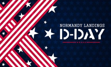 Tarihi ya da vatansever projeler için mükemmel, antika askeri hislere sahip, D-Day tipografisini gösteren dokulu kırmızı bir arka plan..