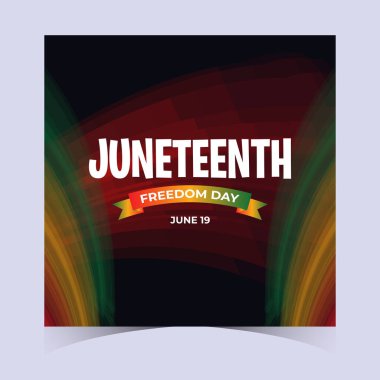 Canlı Haziran tasarımı özgürleşme ruhunu ve özgürlük gününü renkli desenlerle kutluyor..