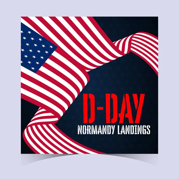 D-Day anısına yapılandırılmış düzen, yıldızlar ve ulusal sembolizmle temiz bir modern yaklaşım..