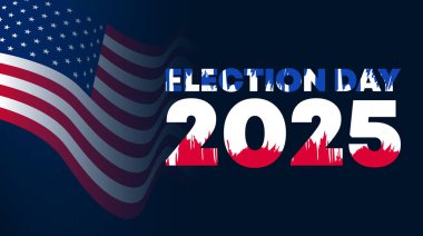 ABD bayrağı sallayan metalik metin tasarımı resmi dijital veya yazdırma kullanımı için mükemmel bir premium seçim grafiği.