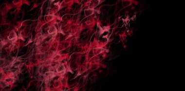 Sağ kenarda kaotik kırmızı duman patlaması. Yüksek etkili tasarımlar için mükemmel..