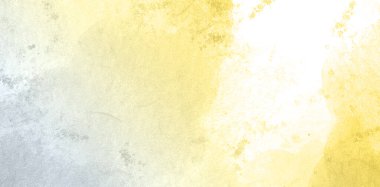 Arkaplan ve tasarım kullanımı için yumuşak parlak boya darbelerine sahip sarı mavi suluboya dokusu