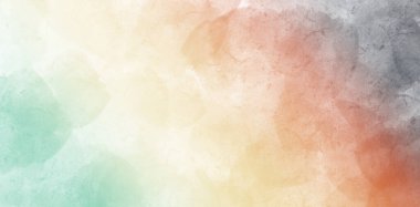 yeşil kahverengi turuncu suluboya arkaplan sanatsal doğal tonlarla ve yumuşak dokularla harmanlanır