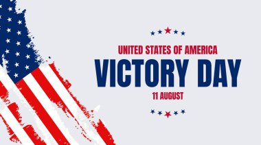 düşey ABD bayrak tarzı zafer bayrağı minimal tasarım ve beyaz arkaplan temalı