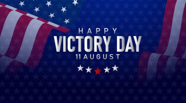 Amerikan bayrak kumaşı dokusu zafer günü kartı büyük yıldızlar ve eğimli arkaplan