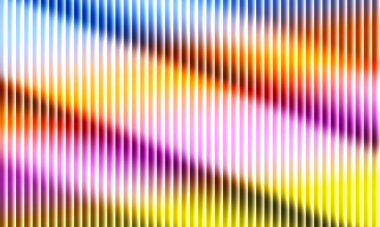 Fraktal enerji dalgalı çizgilerin arasından fışkırıyor flüt flüt camları rengarenk hareketlerin ve kırılma katmanlı ritmin illüzyonuna ilham veriyor.