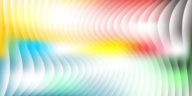 Parlak krom bulanıklığı olan yemyeşil fraktal cam dalgalanması ve soyut gradyan spektrumunda yumuşak pastel hareket