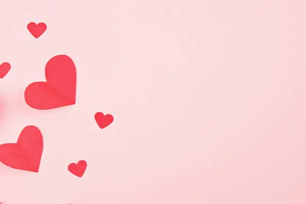 День Святого Валентина Фон Шоколадом Сердца Красные Тюльпаны Открытка День — стоковое фото