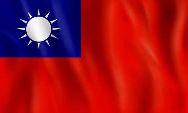 Illustrazione Della Repubblica Cina Bandiera Taiwan — Foto Stock