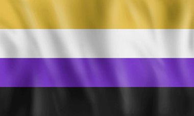 İkili olmayan dalgalı bayrağın gösterimi.