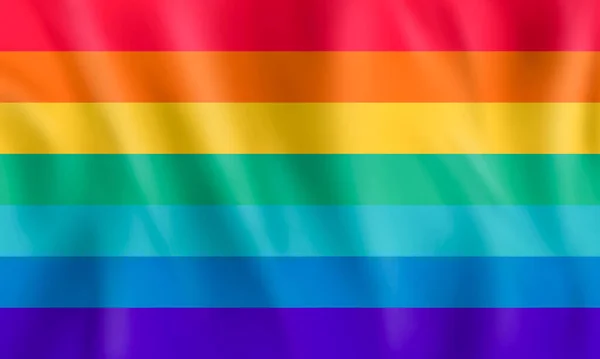 Illustration Rainbow Lgtbt Flag — Stock Photo, Image