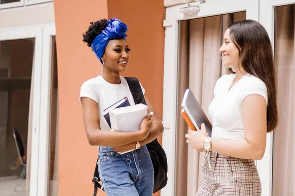 Two Female College Students Class — Stock Photo, Image