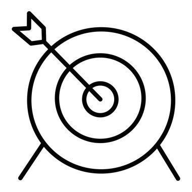 Dart Hedef Simgesi. Vektör illüstrasyonu