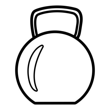 Kettlebell Simgesi. Çalışmalar için Kettlebells 'ın Vektör İllüstrasyonu