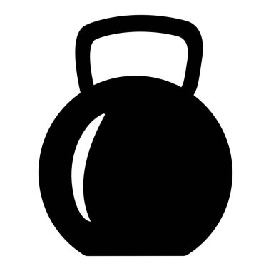 Sport Kettlebell Siyah Simgesi. Çalışmalar için Kettlebells 'ın Vektör İllüstrasyonu