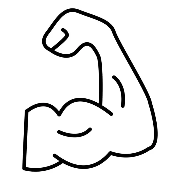 Pompalanmış biceps Icon Men. Vektör Çizimi Güçlü Kollu Vücut Geliştirici