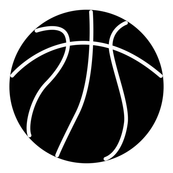 Basketbol topu siyah ikonu. Vektör Spor Simgesi. Basketbol Logosu Simgesi.