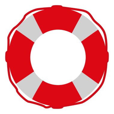 Çizgi film tarzında Lifebuoy. Deniz Güvenliği. Vektör çizimi. Tatil ve Turizm