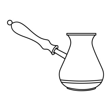 Renklendirme için kahve yaptığım için. Geleneksel Türk Mutfak Malzemeleri. Vektör illüstrasyonu