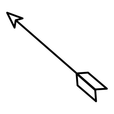 Renkli Sayfalar için Cupids oku. Sevgililer Günü için Vektör İllüstrasyonu. Aşkın Sembolü