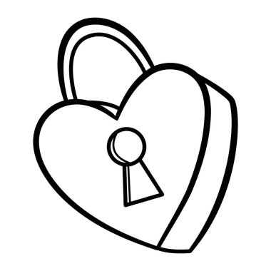 Kalp Rengi Kalesi. Anahtar deliği. Romantik Tasarım. Sevgililer Günü için Vektör İllüstrasyonu