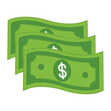 Vektör Dolar İşareti. Dolar Bill Sembolü. Nakit Dolar ikonu. İş ve Finans Konsepti