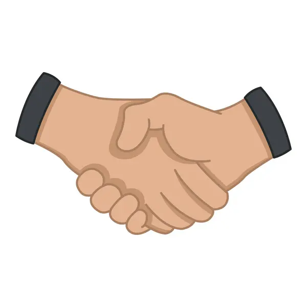 Handshake Icon Business Friendly Handshake Cartoon Hand Gesture Vector Illustration — Stock Vector