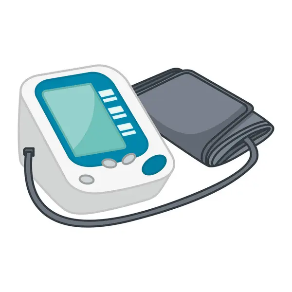 Kan basıncını ölçmek için tıbbi Tonometre. Sphygmomanometre. Tıbbi ekipman. Vektör illüstrasyonu