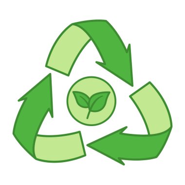 Yeşil Geri Dönüşüm Simgesi. Geri Dönüşüm Kutusunun Vektör Simgesi. Ekoloji ve Çevre Koruma Konsepti