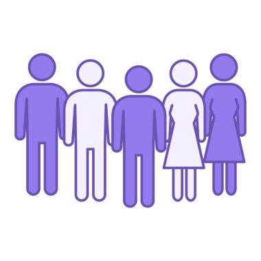 Renkli İnsanlar Simgesi. Kalabalık 'ın Vektör Simgesi. Şirket Takım Grubu. Personel Birliği Konsepti veya Halk Grubu