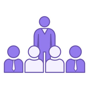 Akıl hocalığı Renkli Simge. Danışman ve Genç İşçilerin Vektör Simgesi. Şirket eğitimi. Takım Çalışması Konsepti