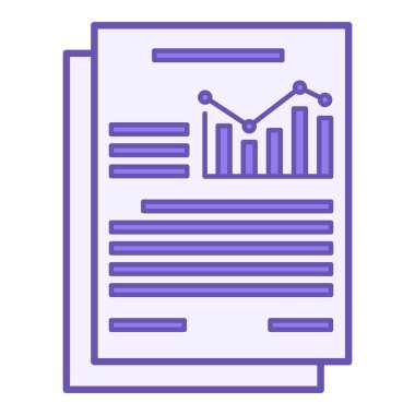 Renkli Rapor Simgesi. Dosya ve Kayıtlarla Mali Belgenin Vektör Simgesi. Finans ve Veri Analitik Kavramı