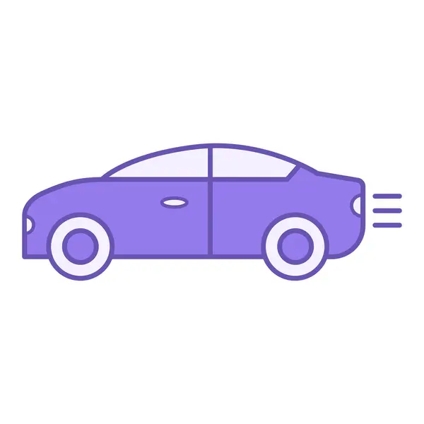 Икона Цветного Автомобиля Векторная Икона Движущегося Автомобиля Концепция Обслуживания Автомобилей — стоковый вектор