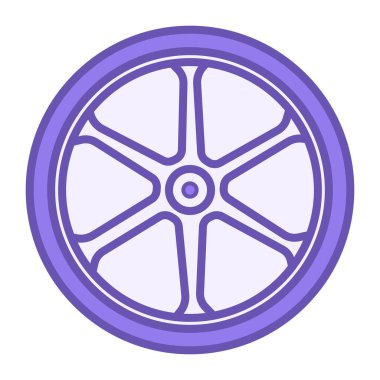 Renkli Mag Wheel Simgesi. Manyetik Araç Tekerlek Vektör Simgesi. Araba servisi kavramı