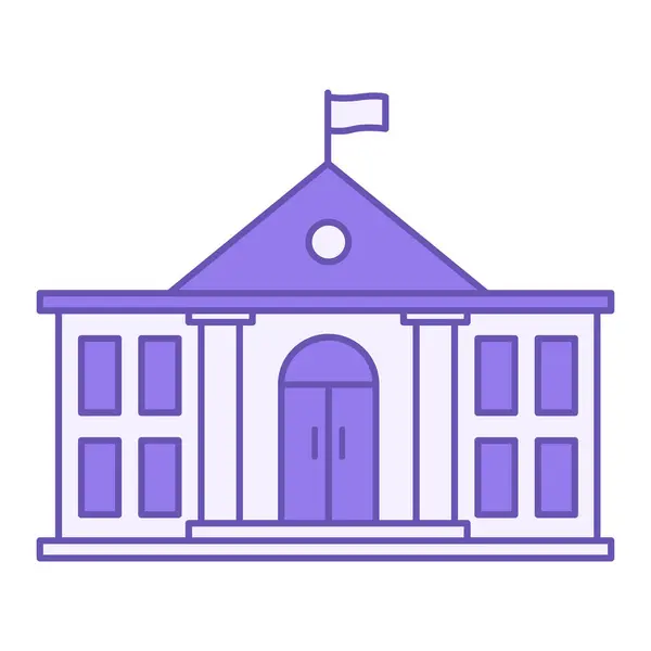 Икона Цвета Здания Правительства Векторная Икона Государственного Здания Мэрия Концепция — стоковый вектор