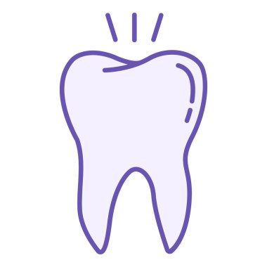 Renkli Diş Simgesi. Vektör Simgesi. Tedavi ve diş bakımı. Tıp ve Diş Hekimliği Konsepti
