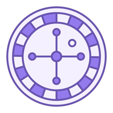 Zenci Kumarhane Simgesi. Rulet Tekerlek Vektörü Simgesi. Kumar Konsepti