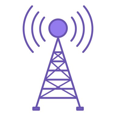 Renkli Yayın Simgesi. Anten Vektör Simgesi 'ni yayınlayın. Wi-Fi internet, verici. Video Üretim ve Sosyal Ağ Kavramı