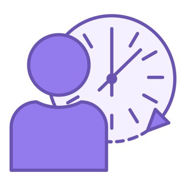 Alışkanlıklar Renkli Simge. Vektör Simgesi. Aynı anda Eylem Yapan Bir Kişi. Yaşam Tarzı Konsepti