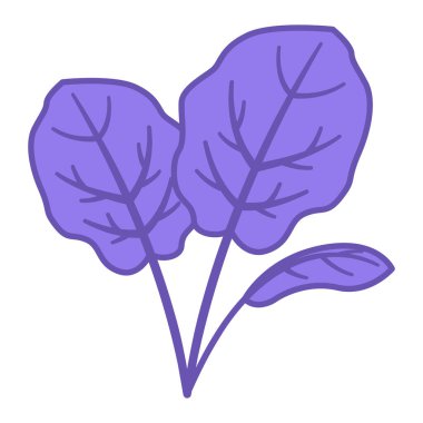 Ispanak Rengi Simgesi. Vejetaryen Gıda Vektörü Simgesi. Sağlıklı beslenme. Sebze Konsepti