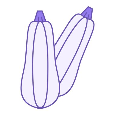 Renkli Kabak Simgesi. Vektör Simgesi. Organik vejetaryen yemekleri, sağlıklı beslenme. Sebze Konsepti