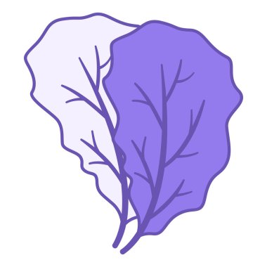 Marul Renkli Simge. Vejetaryen Gıda Vektörü Simgesi. Sağlıklı beslenme. Sebze Konsepti