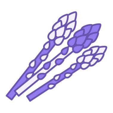 Kuşkonmaz Renk Simgesi. Doğal ve Organik Ürünlerin Vektör Simgesi. Vejetaryen yemeği. Sebze Konsepti