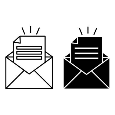 Haber simgeleri. Zarflı Siyah ve Beyaz Zarf Simgesi. E- posta Mesajı. Blogger ve Sosyal Ağ Kavramı