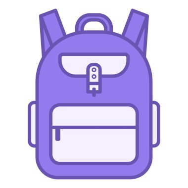 Renkli Okul Çantası Simgesi. Okul çocuğu Sırt Çantası Vektör Simgesi. Eğitim Konsepti