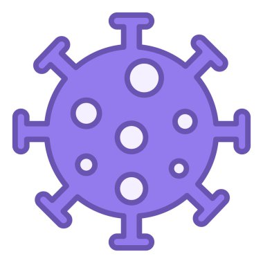 Virüs Renk Simgesi. Vektör Simgesi. Viral enfeksiyon, Coronavirüs. Sağlık ve Tıbbi Konsept