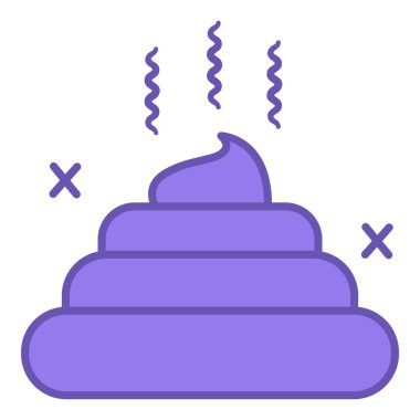 Renkli Simge Kakası. Vektör Simgesi. Hayvan dışkısı. Hayvan Konsepti