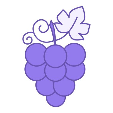 Üzüm Rengi Simgesi. Vektör Simgesi. Olgun böğürtlen. Doğal ve organik gıdalar. Tatlı tatlı. Meyve Konsepti