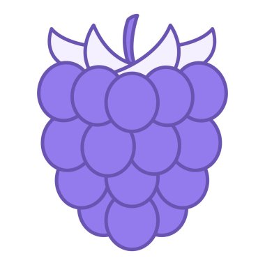 Ahududu Renk Simgesi. Olgun Berry 'nin Vektör Simgesi. Doğal ve organik gıdalar. Tatlı tatlı. Meyve Konsepti